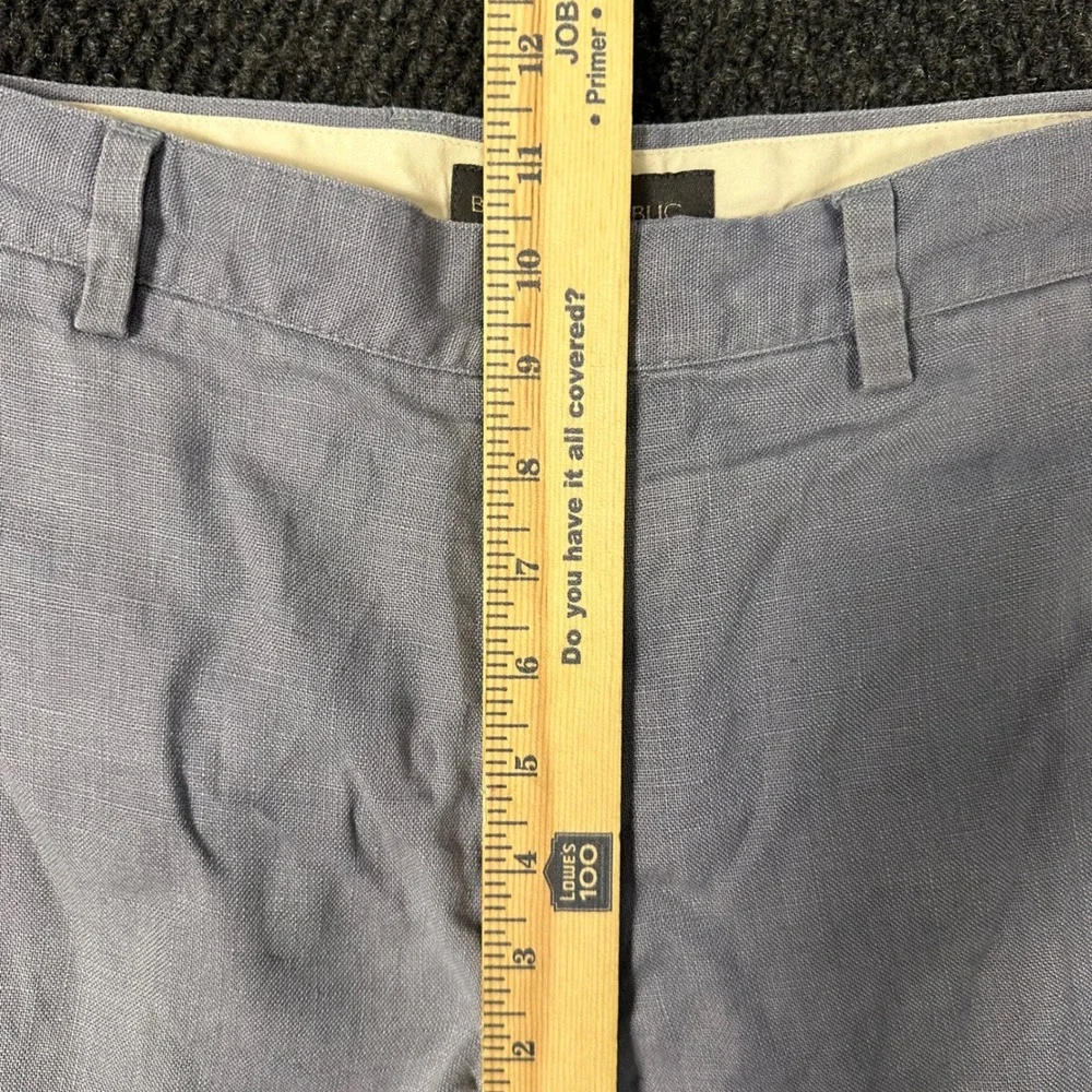 Vintage Banana Republic Linen Pants Mens 31x32 Gray 2001 Straight Leg Trousers